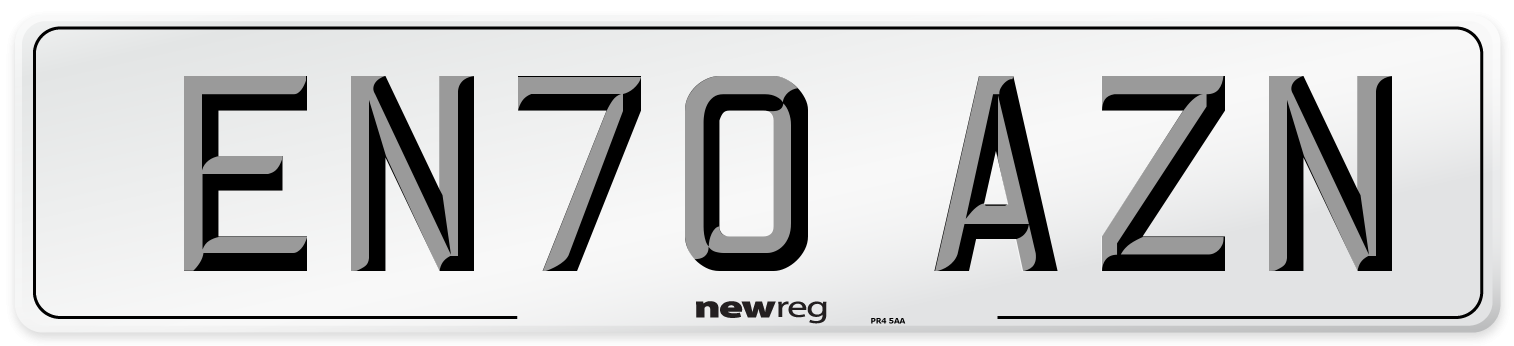 EN70 AZN Number Plate from New Reg